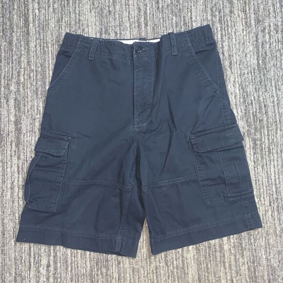 Gap Kids Size 16 Husky XL Navy Blue Cargo Shorts‎ Pockets Cotton 10" Inseam - Picture 1 of 8